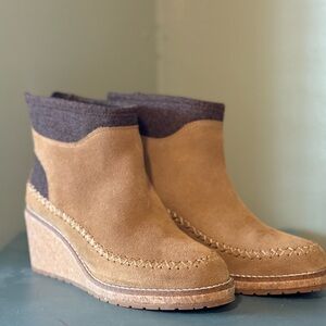 Pendleton Suede Wool Wedges